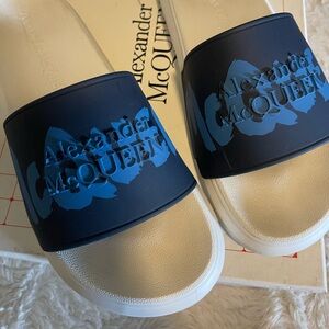 Alexander McQueen Black and Blue Women's Sandals